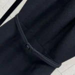 Dior Women Mid-Length Belted Dress Black Virgin Wool-Cotton-Blend Bouclé