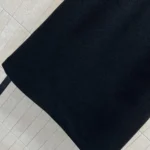 Dior Women Mid-Length Belted Dress Black Virgin Wool-Cotton-Blend Bouclé