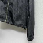 Dior Women Zipped Cropped Jacket Navy Blue Dior Oblique Technical Taffeta