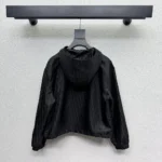 Dior Women Zipped Cropped Jacket Navy Blue Dior Oblique Technical Taffeta