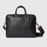 Gucci Men GG Emblem Large Briefcase-Black 850222AAFOM