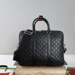 Gucci Men GG Emblem Large Briefcase-Black 850222AAFOM