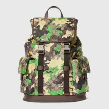 Gucci Unisex GG Large Backpack-Green ‎839110FAFHG9763
