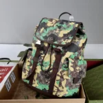 Gucci Unisex GG Large Backpack-Green ‎839110FAFHG9763
