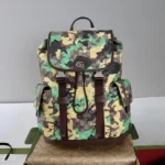 Gucci Unisex GG Large Backpack-Green ‎839110FAFHG9763