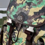 Gucci Unisex GG Large Backpack-Green ‎839110FAFHG9763