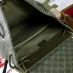 Gucci Unisex GG Monogram Large Backpack-Dark Green 792080FAFAJ