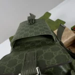 Gucci Unisex GG Monogram Large Backpack-Dark Green 792080FAFAJ