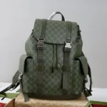 Gucci Unisex GG Monogram Large Backpack-Dark Green 792080FAFAJ