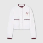 Gucci Women Cotton Jersey Cardigan With Embroidery 853419XJHMT
