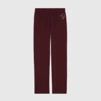 Gucci Women Cotton Jersey Leisure Pants With Embroidery 814179