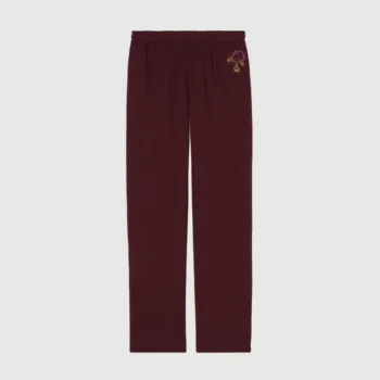 Gucci Women Cotton Jersey Leisure Pants With Embroidery 814179