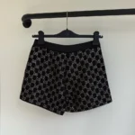 Gucci Women Embroidered Wool Tweed Lamé Shorts-Black 853382ZARWY