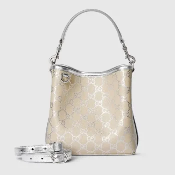 Gucci Women GG Emblem Small Bucket Bag 815118FAFEL