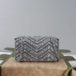 Gucci Women GG Marmont Crystals Small Shoulder Bag-Black ‎837280AAFTQ - Image 3