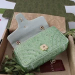 Gucci Women GG Marmont Crystals Small Shoulder Bag-Green ‎837280AAFTR