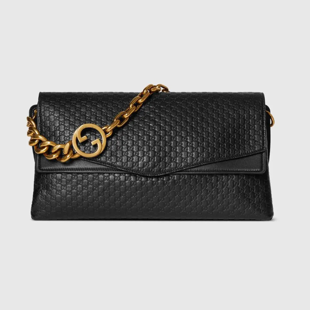 Gucci Women Large Shoulder Bag With Chain-Black 857362AAF1I (1) Gucci Women Large Shoulder Bag With Chain-Black 857362AAF1I