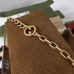 Gucci Women Large Shoulder Bag With Chain-Brown ‎857362AAF0P