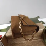 Gucci Women Large Shoulder Bag With Chain-Brown ‎857362AAF0P