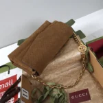 Gucci Women Large Shoulder Bag With Chain-Brown ‎857362AAF0P