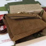 Gucci Women Large Shoulder Bag With Chain-Brown ‎857362AAF0P