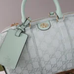 Gucci Women Ophidia Medium Boston Bag-Light Blue ‎857595AAF09