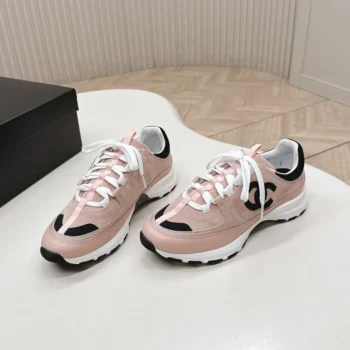 Gucci Women Sneakers Suede Calfskin Calfskin & Grosgrain-Light Pink G47010