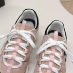 Gucci Women Sneakers Suede Calfskin Calfskin & Grosgrain-Light Pink G47010