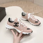 Gucci Women Sneakers Suede Calfskin Calfskin & Grosgrain-Light Pink G47010