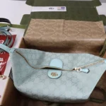 Gucci Women Vanity Medium Top Handle Bag-Light Blue ‎857799AAF0Y