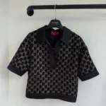 Gucci Women Wool Tweed Lamé Top-Black‎ 846682ZARWY