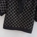 Gucci Women Wool Tweed Lamé Top-Black‎ 846682ZARWY