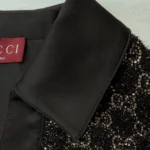 Gucci Women Wool Tweed Lamé Top-Black‎ 846682ZARWY