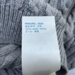Louis Vuitton Men Signature Cable Knit Pullover-Grey 1AJFSI