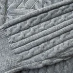 Louis Vuitton Men Signature Cable Knit Pullover-Grey 1AJFSI