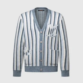 Louis Vuitton Men Striped Jacquard Cardigan 1AJUHH