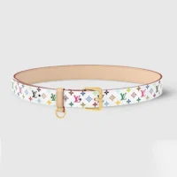 Louis Vuitton Unisex LV x TM LV D-Ring 30mm Belt-White M8981U