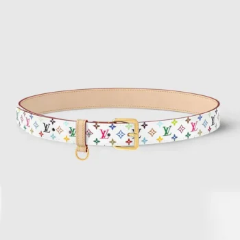Louis Vuitton Unisex LV x TM LV D-Ring 30mm Belt-White M8981U