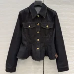 Louis Vuitton Women Fluted Denim Jacket 1AJGRN