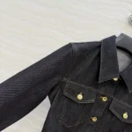 Louis Vuitton Women Fluted Denim Jacket 1AJGRN