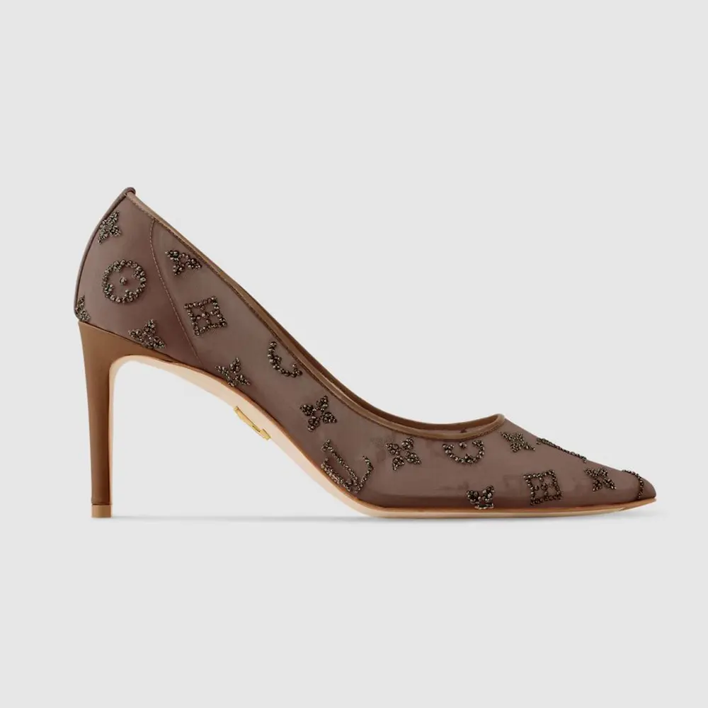 Louis Vuitton Women Gala Pump-Brown 1AIFJE (1) Louis Vuitton Women Gala Pump-Brown 1AIFJE