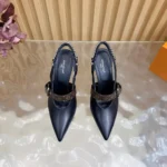 Louis Vuitton Women LV Vibe Slingback Pump-Black 1AHL47