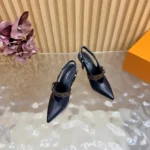 Louis Vuitton Women LV Vibe Slingback Pump-Black 1AHL47