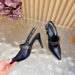 Louis Vuitton Women LV Vibe Slingback Pump-Black 1AHL47
