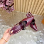 Louis Vuitton Women LV Vibe Slingback Pump-Bordeaux Red 1AICOT
