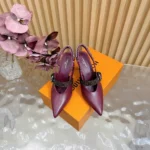 Louis Vuitton Women LV Vibe Slingback Pump-Bordeaux Red 1AICOT