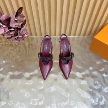 Louis Vuitton Women LV Vibe Slingback Pump-Bordeaux Red 1AICOT