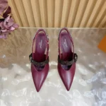 Louis Vuitton Women LV Vibe Slingback Pump-Bordeaux Red 1AICOT
