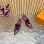 Louis Vuitton Women LV Vibe Slingback Pump-Bordeaux Red 1AICOT