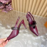 Louis Vuitton Women LV Vibe Slingback Pump-Bordeaux Red 1AICOT